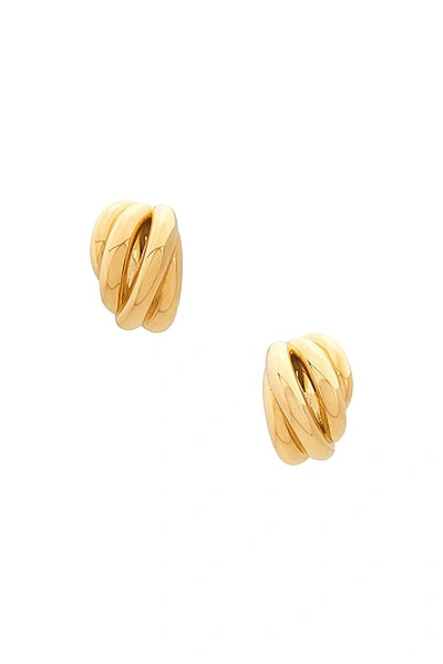 Balenciaga Saturne Earrings In Shiny Gold