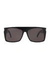 Saint Laurent Sl 651 Vitti Oversize-frame Sunglasses In Black