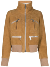 DSQUARED2 DSQUARED2 RIBBED-DETAIL ZIPPED-UP BOMBER JACKET