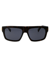 Dunhill Tortoiseshell-effect Rectangle-frame Sunglasses In 002 Black Gold Brown