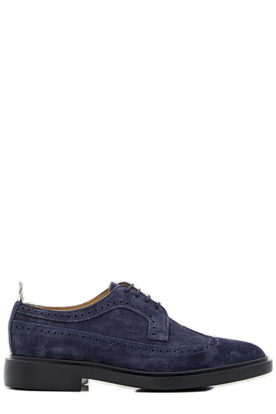 Thom Browne Round Toe Lace In Blue