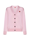 KENZO KENZO BOKE FLOWER EMBROIDERED BUTTONED CARDIGAN