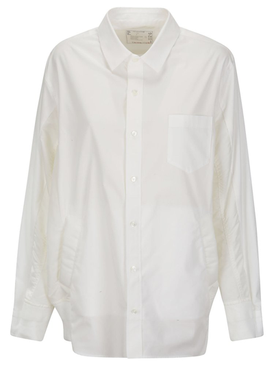 Sacai Buttoned Long In White