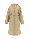 PRADA PRADA BELTED HOODED RAINCOAT