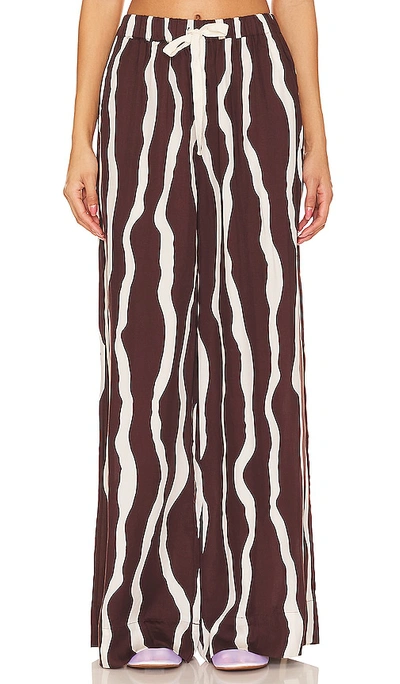 Faithfull The Brand + Net Sustain Simena Zebra-print Lenzing Lyocell Satin Straight-leg Trousers In La Tuza