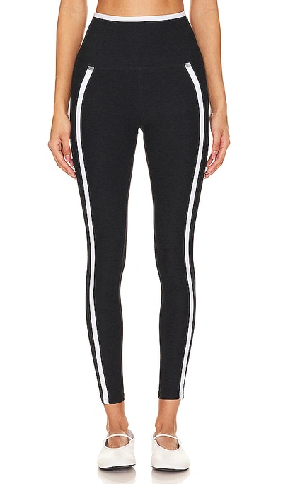 Beyond Yoga Spacedye New Moves High Waisted Midi Legging In Darkest Night & Cloud White