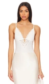 Fleur Du Mal Charlotte 3-way Bodysuit In Ivory