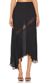 Fleur Du Mal Handkerchief Skirt In Black