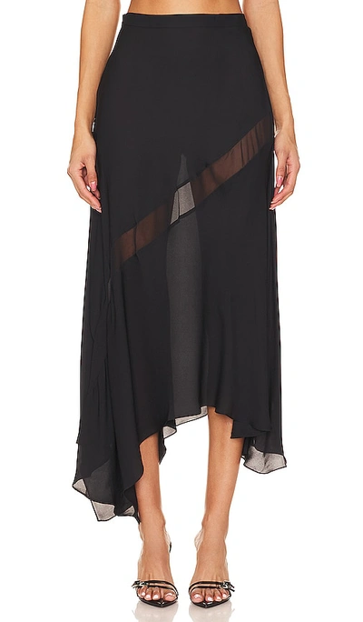 Fleur Du Mal Handkerchief Skirt In Black