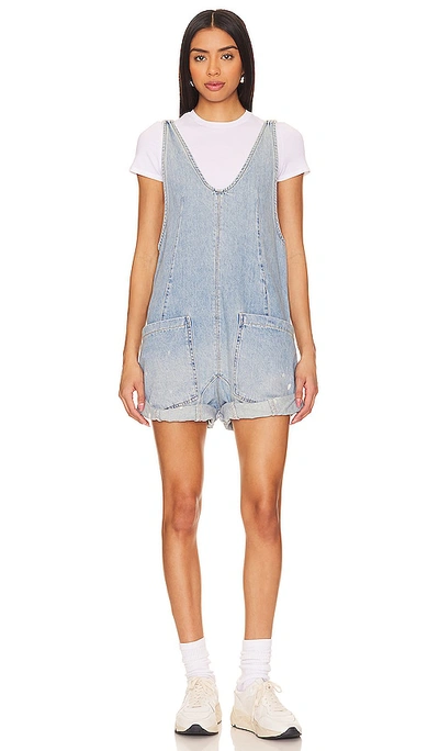 Free People High Roller Shortall In Blue