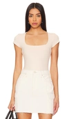 Free People Square Eyes Bodysuit In Pink