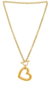 AMBER SCEATS OVERSIZED HEART CHAIN NECKLACE