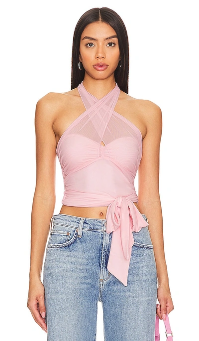 Majorelle Charlize Halter Top In Pink