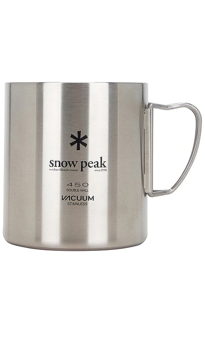 Snow Peak Stainless Double Wall 450 Mug In Silver