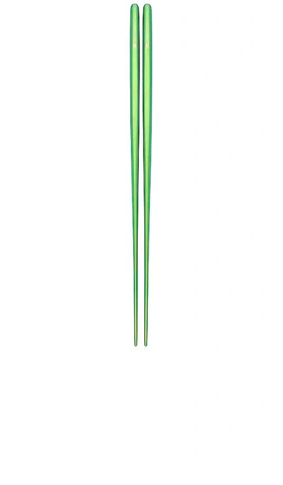 Snow Peak Titanium Chopsticks In Green