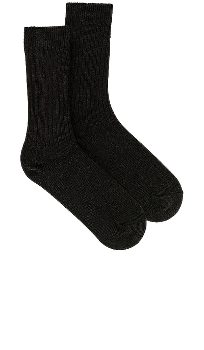 Snow Peak Recycled Cotton Socks In Black