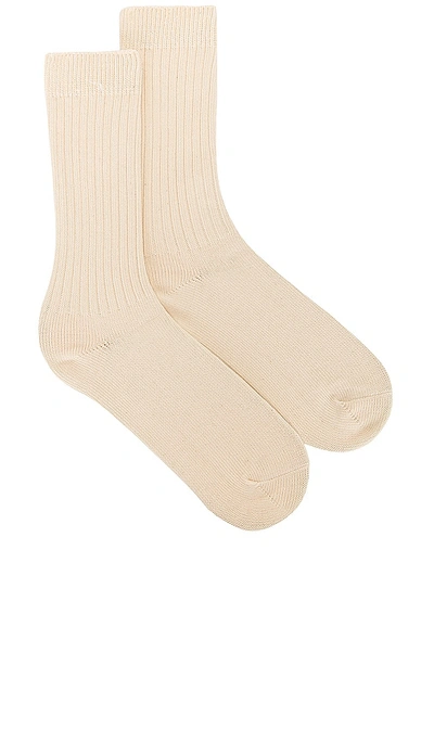 Snow Peak Recycled Cotton Socks In Ecru