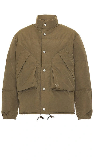 Snow Peak Takibi Down Jacket In Olive