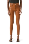 FRAME LE HIGH SKINNY LEATHER PANTS