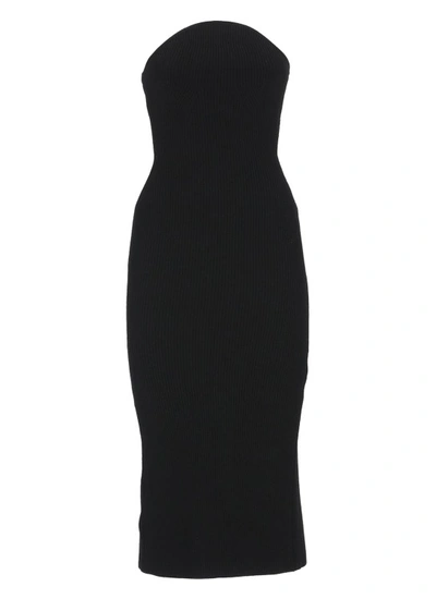 KHAITE BLACK KHAITE KNIT RIBBED 'S DRESS