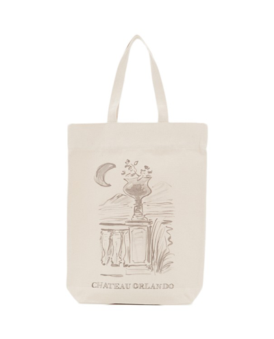 Chateau Orlando Fountain Tote Bag In Beige
