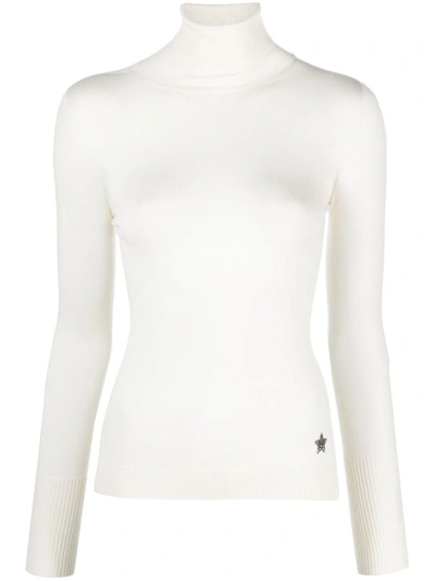 Lorena Antoniazzi Logo-patch Roll-neck Jumper In White