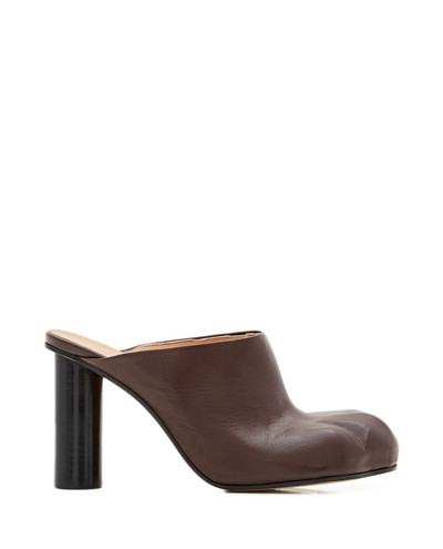 Jw Anderson Paw Leather Mules In Brown