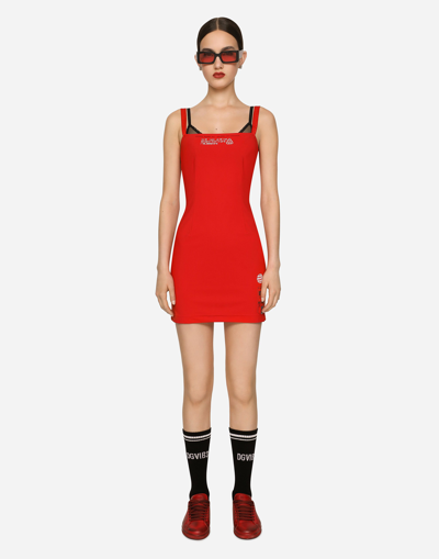 Dolce & Gabbana Short Spandex Jersey Dress In Red