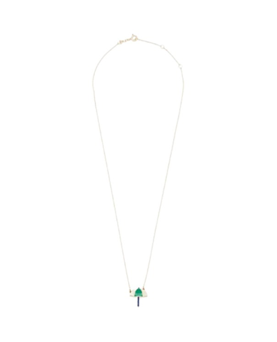 Aliita 9k Gold Sombrilla Polished Necklace In Green