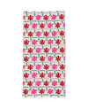 Chateau Orlando Flower Scarf Merinos Wool Jacquard Scarf In White