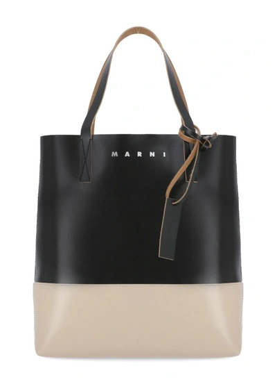 Marni North South Shopper Bag In Black