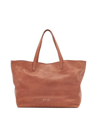 Golden Goose Pasadena Leather Shopping Bag In Brown