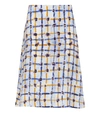 Marni Printed Silk Crepe De Chine Midi Skirt In Multicolour