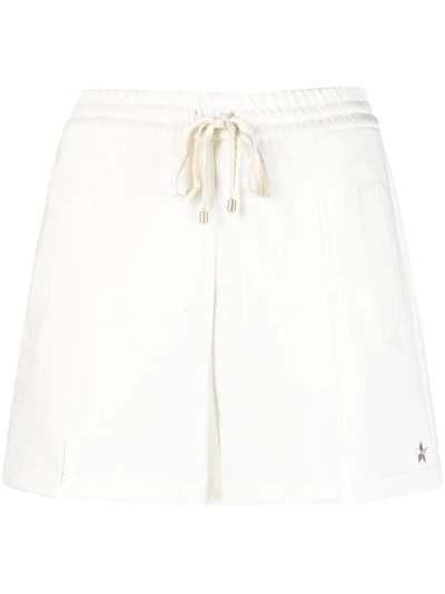Lorena Antoniazzi Logo-embroidery Cotton Track Shorts In White