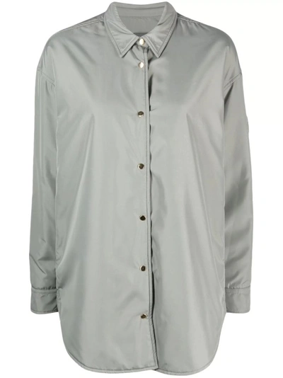 Lorena Antoniazzi Spread-collar Press-stud Fastening Jacket In Grey