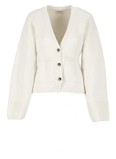 Khaite Ivory  Cashmere Knitted Cardigan In Neutrals