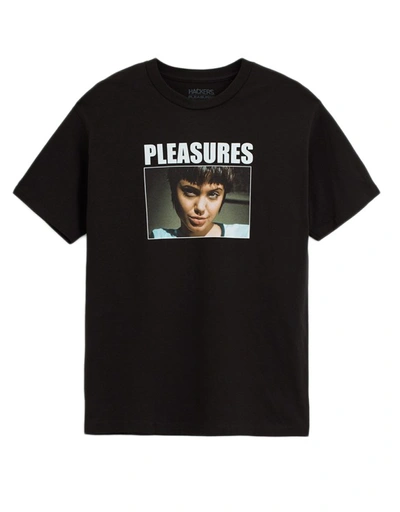 Pleasures Logo印花棉t恤 In Black