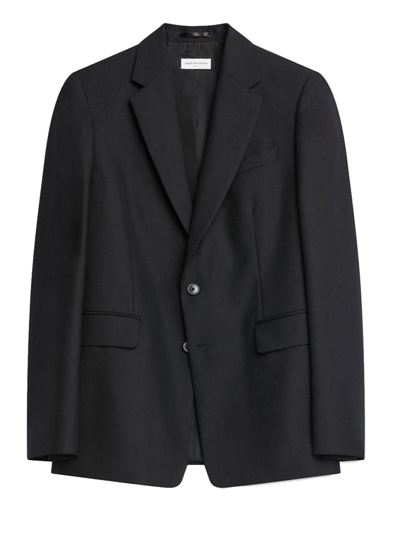 Dries Van Noten Bambis Two-button Short Blazer In Black