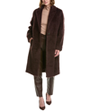 Vince Wool-blend Coat In Black