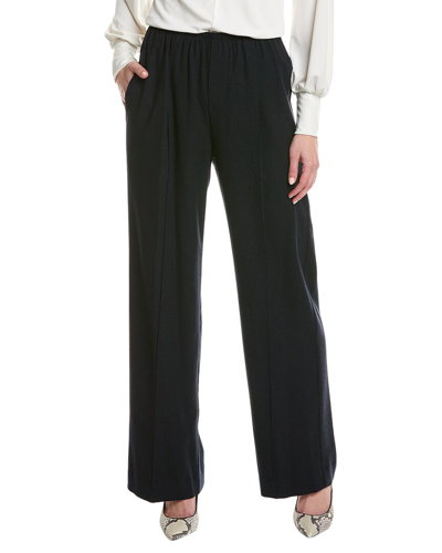 Vince Wide Leg Pull-on Wool Pant In Blue