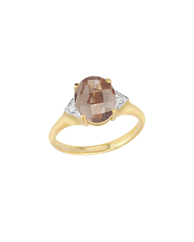 I. Reiss 14k 4.80 Ct. Tw. Diamond & Smokey Topaz Cocktail Ring In Gold