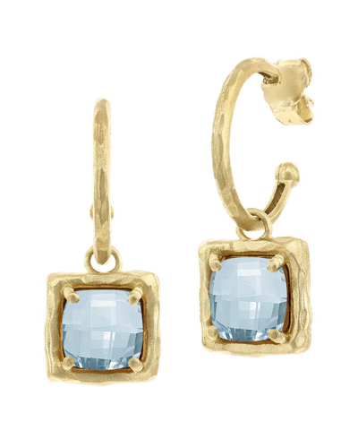 I. Reiss 14k 9.50 Ct. Tw. Diamond & Blue Topaz Charm Earrings In Gold