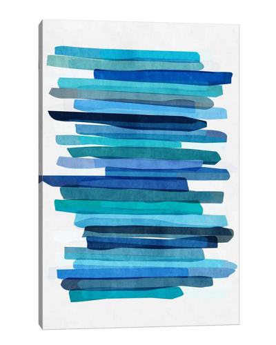 Icanvas Blue Stripes I By Mareike Böhmer Wall Art