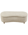 Ink+ivy Bailey 48" Wide Fabric Boucle Flip Top Storage Bench In Brown