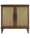 INK+IVY INK+IVY SEAGATE HANDCRAFTED SEAGRASS 2-DOOR ACCENT CHEST