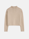 ALEX MILL TAYLOR ROLLNECK CARDIGAN IN COTTON CASHMERE