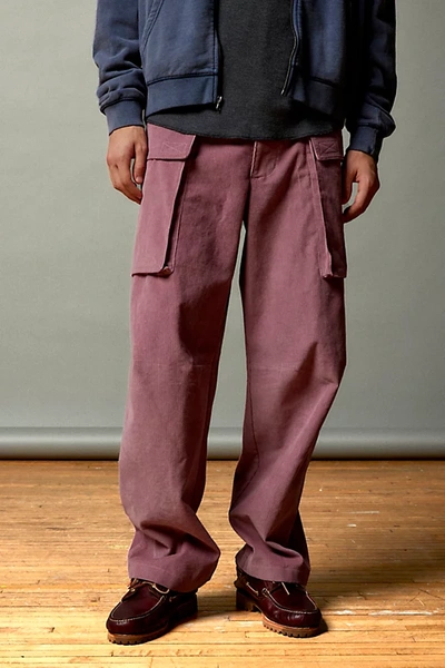 Bdg Cord Fatigue Cargo Pant In Plum, Men's At Urban Outfitters