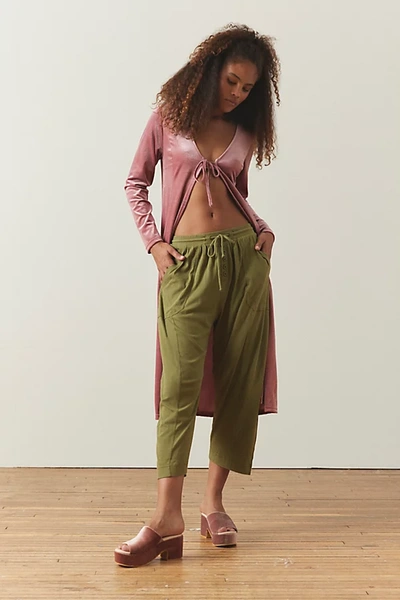 Out From Under Arlo Wide-leg Pant In Olive, Women's At Urban Outfitters