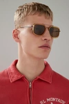 Urban Outfitters Nate Combo Navigator Sunglasses In Brown, Men's At