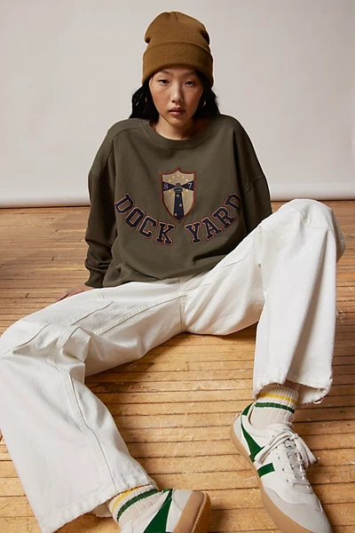 Bdg Dockyard Pullover Sweatshirt In Green, Women's At Urban Outfitters
